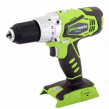 Greenworks G24DD Fúró-csavarozó akkumulátoros 24V, 64 Nm, akku és töltő nélkül