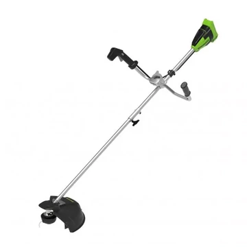 Greenworks GD40BCB Akkumulátoros bozótvágó 40 V, damilfej, vágótárcsa tar., akku- és töltő nélkül