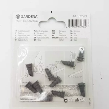 Gardena  Záróelem Micro-Drip-System 4,6 mm-es (3/16") csőhöz, 10 db Gardena  Záróelem Micro-Drip-System 4,6 mm-es (3/16") csőhöz, 10 db