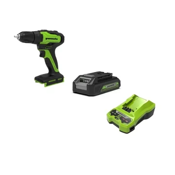 Greenworks GD24DD35K2 Fúró-csavarozó akkumulátoros 24V, 35 Nm, akku és töltővel