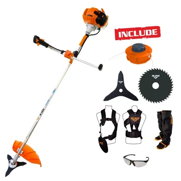 Ruris 430C Bozótvágó 43 cm3, 1.3 kW, damilfej, vállheveder, vágótárcsa tar.