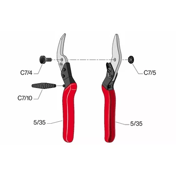 Felco CP Metszőolló univerzális, fa, karton, fémlemez, műanyag, drótok