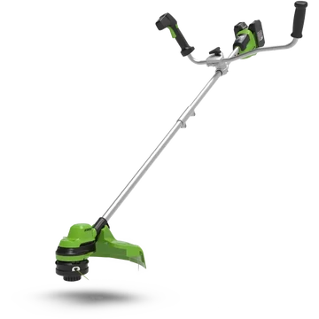 Greenworks GD24X2BCB Akkumulátoros bozótvágó 48 V, damilfej, vágótárcsa tar., akku- és töltő nélkül
