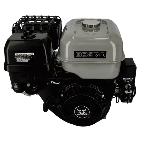 Zongshen GB270E Motor vízszintes tengelyű 270 cm3, 6.6 kW, benzines, 25.4x72mm, önindítós