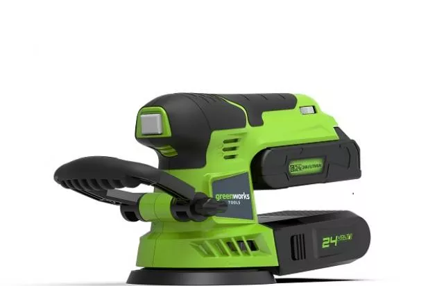 Greenworks G24ROS Akkumulátoros rezgőcsiszoló 24V, 125mm, excenteres, akku és töltő nélkül