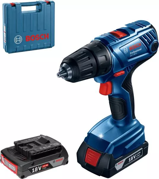 Bosch GSR-180 Li Fúró-csavarozó akkumulátoros 18V, 54 Nm, akku és töltővel