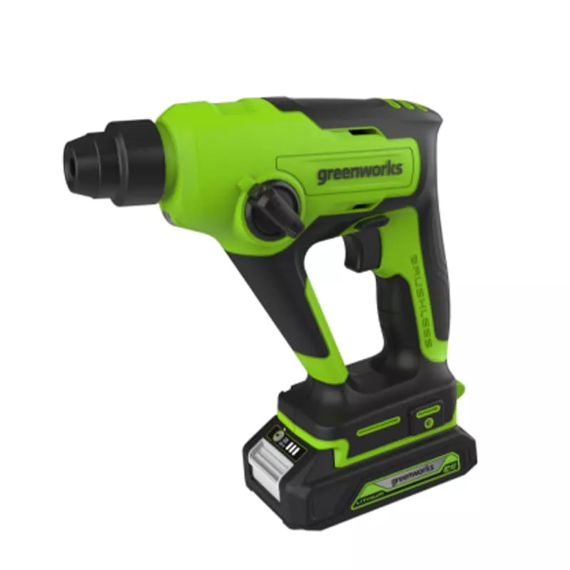 Greenworks GD24SDS1 Fúró-vésőkalapács akkumulátoros 24V, ütőerő 1.2J, SDS Plus, akku és töltő nélkül