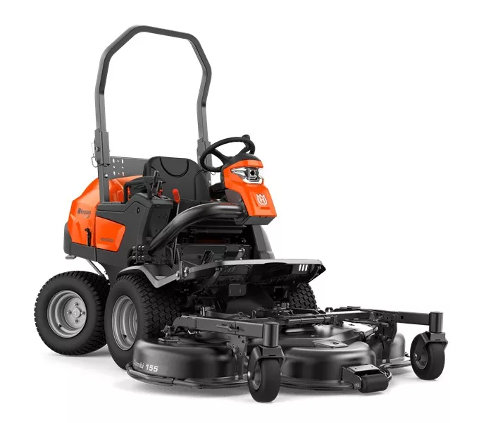 Husqvarna P 525DX Rider fűnyírótraktor Kubota 1123 cm3 17,8 kW vágóasztal nélkül, kabin nélküli